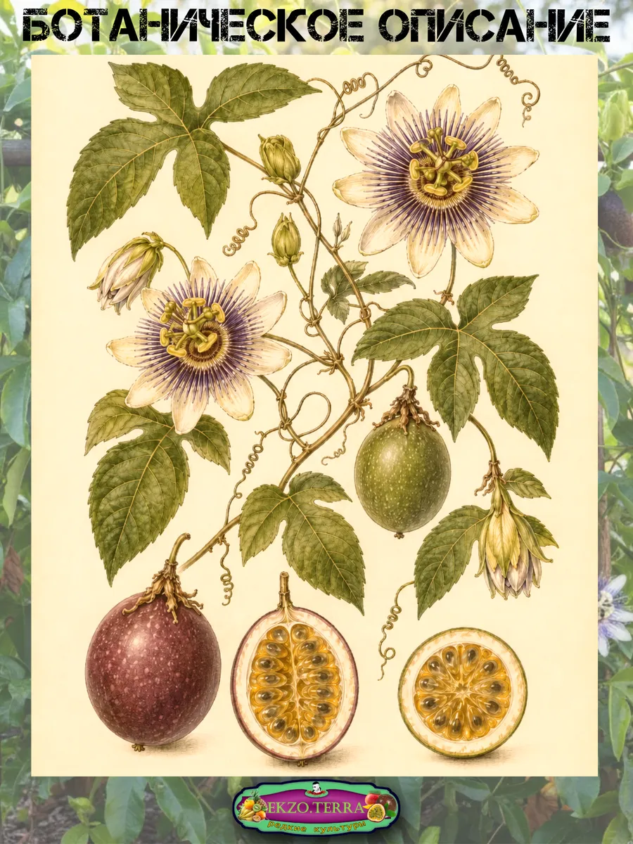  Семена Маракуйя Эдулис 'Edulis' 5 шт.